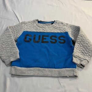 Guess - Blue and Grey Quilted Sweatshirt